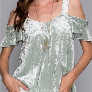 Last one ❄️ Iced mint crushed velvet top ❄️